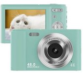 Cámara Fotos Digital Compacta Szsmart Dc302af Nivel De Entrada Regalo De Cámara Para Niños 4k 48mp Zoom 16x Pantalla De 2,8 Pulgadas - Verde