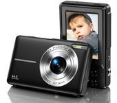Cámara Fotos Digital Compacta Dc403 Nivel De Entrada Regalo De Cámara Para Niños Fhd 44mp Zoom 16x Pantalla De 2,4 Pulgadas - Negro