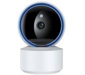 Cámara De Vigilancia Szsmart Ty01 Hd 360°de Visión Nocturna Blanca (app: Tu - Resolución: 3mp - Wifi - 128g Sd)