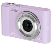 Cámara Fotos Digital Compacta Szsmart Dc302af Nivel De Entrada Regalo De Cámara Para Niños 4k 48mp Zoom 16x Pantalla De 2,8 Pulgadas - Violeta