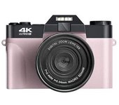 Cámara Digital Szsmart Dc08 4k F2.4 16x Multiplicación Pantalla De 3 Pulgadas Regalo De Cumpleaños Rosa