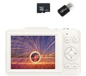 Cámara Compacta Para Estudiantes Szsmart H16 4k Hd 48mp Zoom 16x Antivibración 2.8" + Tarjeta De Memoria 32g - Blanco