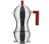 Cafetera Italiana Alessi Pulcina 6 Tazas Rojo Inducción