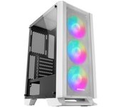 Mars Gaming Mc-c Blanco, Caja Pc Atx, Panel Metal-mesh, 3 Ventiladores Frontales Frgb 12cm