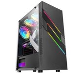 Mars Gaming Mc-u3 Negro, Caja Pc Gaming Atx Xl, Frontal Triple Argb, Ventilador Argb 12cm