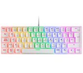 Mars Gaming Mk60 Blanco, Teclado Mecánico Frgb, Switch Mecánico Marrón, Idioma Español