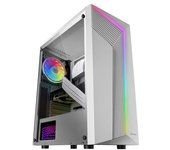 Mars Gaming Mc-x7 Blanco, Caja Pc Gaming Atx, Frontal Argb, Ventilador Rgb 12cm