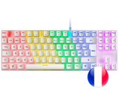 Mars Gaming Mk80 Blanco, Teclado Mecánico Frgb, Switch Mecánico Azul, Idioma Francés