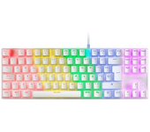 Mars Gaming Mk80 Blanco, Teclado Mecánico Frgb, Switch Mecánico Azul, Idioma Español