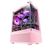 Mars Gaming Mc-se, Caja Pc Micro-atx, Cristal Templado, Tecnología Airtech Mesh, Rosa
