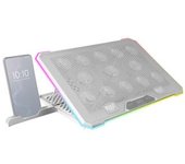 Mars Gaming Mnbc13, Base Refrigeradora Y Stand Argb Portátil Hasta 17”, Blanco
