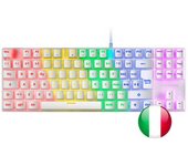 Mars Gaming Mk80 Blanco, Teclado Mecánico Frgb, Switch Mecánico Azul, Idioma Italiano