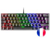 Mars Gaming Mk60 Negro, Teclado Mecánico Frgb, Switch Mecánico Marrón, Idioma Francés