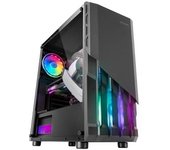 Mars Gaming Mc-x2 Negro, Caja Pc Gaming Atx, Frontal Acero Frgb, 2x Ventilador Frgb 12cm