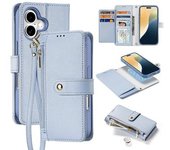 Funda De Piel De Vaca Desmontable Compatible Con Magsafe Para Iphone 16 Plus