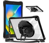 Funda Con Soporte Para Ipad 10.2 (2021/2020), Correa Para La Mano, Carcasa De Pc, Tpu Y Acrílico Con Correa Para El Hombro
