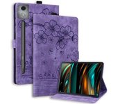 Funda Para Lenovo Xiaoxin Pad Pro De 12,7 Pulgadas Con Ranuras Para Tarjetas, Soporte De Cuero Para Tableta, Funda Tipo Folio Con Diseño De Gato Y