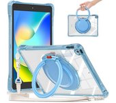 Funda Para Ipad 10.2 (2021/2020/2019) Con Correa Para El Hombro, Soporte Giratorio, Cubierta De Pc+tpu+acrílico