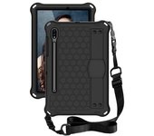 Estuche Combinado De Eva Con Textura De Panal Y Correa Para El Hombro Para Tableta Samsung Galaxy Tab S7