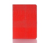 Funda Tipo Billetera Con Textura De Cocodrilo, Función De Encendido Y Apagado Automático Para Samsung Galaxy Tab S7 Plus T970, Color Rojo