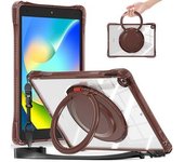 Funda Para Ipad 10.2 (2021/2020/2019) Con Correa Para El Hombro, Soporte Giratorio, Cubierta De Pc+tpu+acrílico
