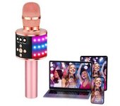 Micrófono Inalámbrico Bluetooth Karaoke Altavoz Micrófono De Mano Reproductor Usb-oro
