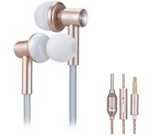 Ibrain Fc33-e Auriculares Con Tubo De Aire Sin Radiación Auriculares De Metal De Aluminio Con Micrófono Y Control De Volumen Auriculares Con Cable