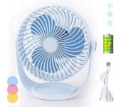 Ventilador De Mesa, Ventiladores Usb Pequeños Y Silenciosos, Ventilador De Escritorio, Miniventilador Con Pilas, Ventilador Portátil Con Rotación De