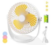 Ventilador De Mesa, Ventiladores Usb Pequeños Y Silenciosos, Ventilador De Escritorio, Miniventilador Con Pilas, Ventilador Portátil, Rotación De 360