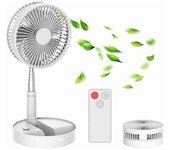 Ventilador Silencioso Con Control Remoto, Modo Eco, Recargable, 7200mah, Temporizador De 4 Velocidades, Ventilador Circulador De Aire Turbo Para