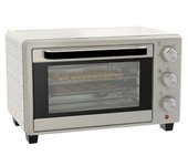 Horno Eléctrico De Sobremesa De Metal Y Vidrio Templado Homcom Crema