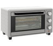 Horno Eléctrico De Sobremesa De Metal Y Vidrio Templado Homcom Plateado