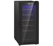 Nevera Vinos 18 Botellas 50l Con Luz Led Puerta De Vidrio Homcom