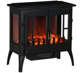 Chimenea Eléctrica De Acero Abs Homcom 60x37x60,5 Cm Negro