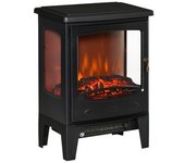 Chimenea Eléctrica De Acero Abs Homcom 39x26x54,8 Cm Negro