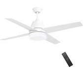 Ventilador De Techo Con Luz 46w Ø129 Cm Motor Dc Con 4 Aspas Homcom