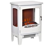Chimenea Eléctrica De Acero Abs Homcom 39x26x54,8 Cm Blanco