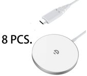 Cargador Rápido Magsafe Para Iphone, Más Rápido Que La Carga Inductiva Original, Blanco, 8pcs