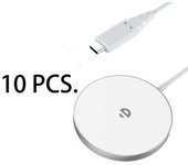 Cargador Rápido Magsafe Para Iphone, Más Rápido Que La Carga Inductiva Original, Blanco, 10pcs