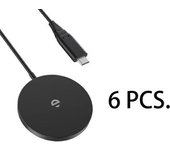 Cargador Rápido Magsafe Para Iphone, Más Rápido Que La Carga Inductiva Original, Negro, 6pcs