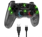 Mango De Juego Inalámbrico Para Interruptores, Controladores, Bluetooth, Efectos De 7 Colores, Negro