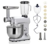Robby Robot Multifunción 5l 1000w Plateado Con Picadora Y Batidora 1,5l En Vaso - Robimix Silver