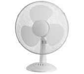 Ventilador De Sobremesa Cape 40w, Motor Ac, 3 Velocidades, 3 Aspas, Color Blanco
