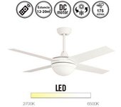 Ventilador De Techo Autan, Motor Dc, Temporizador, Mando Inalambrico, Color Blanco