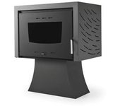 Estufa De Leña Convectora Modelo O 20 Kw | Chimenea De Leña Moderna Para Salón, Cocina | Hogar De Leña Cassette Insert
