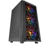 Mars Gaming Mcmesh Negro, Caja Pc Gaming, Micro Atx, Diseño Mesh Total, 3x Ventilador Frgb