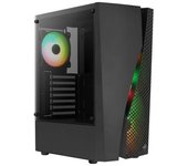 Aerocool Wavebkv3, Caja Pc Atx, Cristal Templado, 4xventiladores Rgb 12cm, Negro