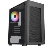 Aerocool Hexformbkv2, Caja Pc Micro Atx, 3 Ventiladores Frgb, Frontal Rejilla, Negro