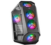 Mars Gaming Mc51, Caja Pc Gaming Atx, Doble Cristal Templado, 5xventilador Rgb, Negro