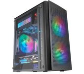 Mars Gaming Mc300 Negro, Caja Pc Micro Atx, Cristal Templado, Mesh, 3xventilador Frgb